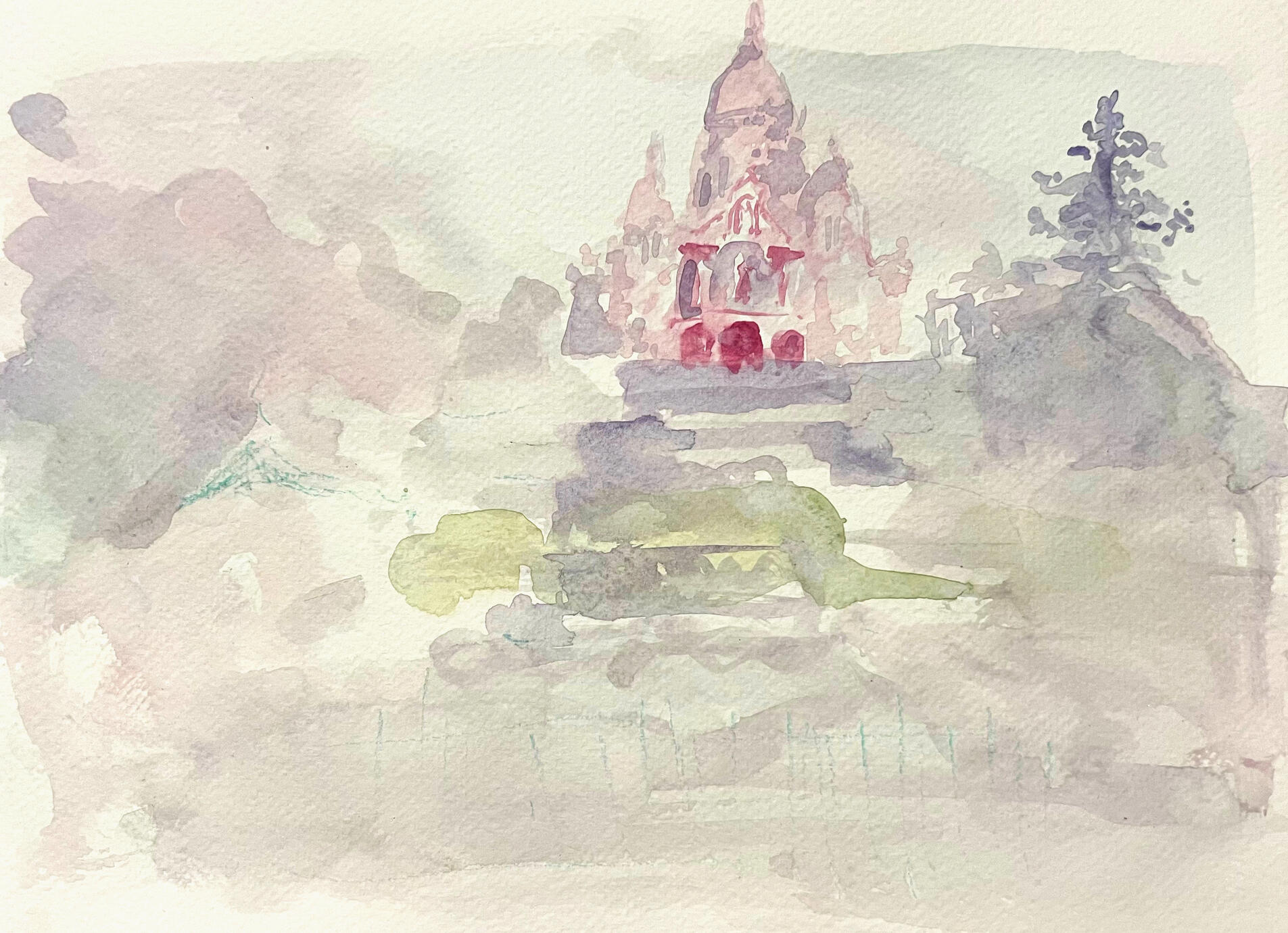 Montmartre Watercolor 8x10"